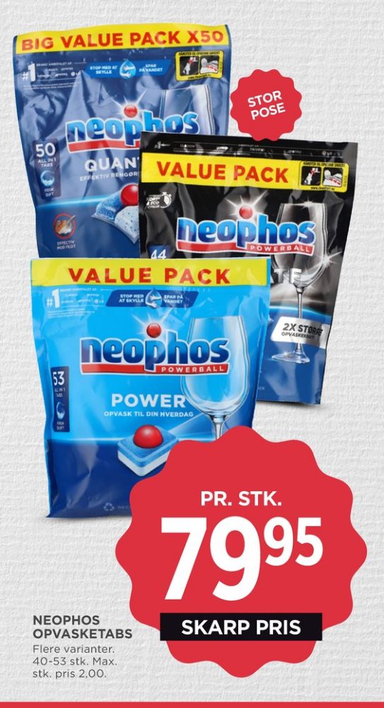 Neophos, Maskinopvask-tabs