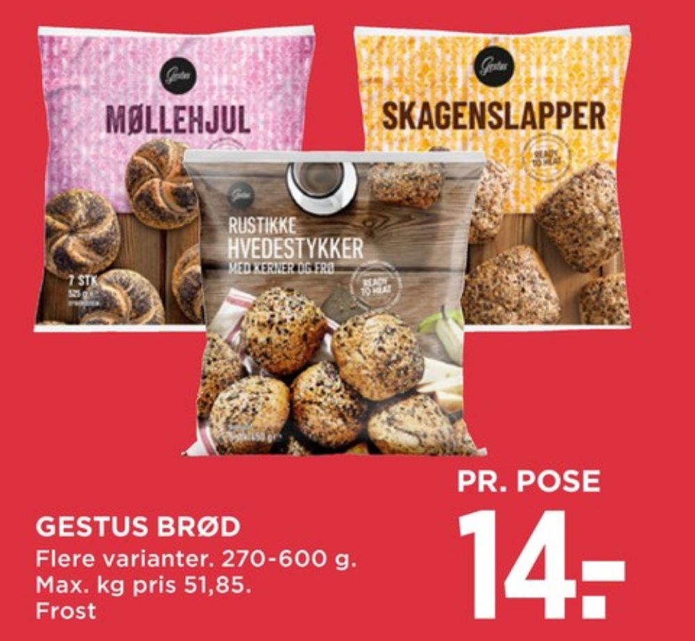 Gestus, Hvedestykker med Kartoffelflager