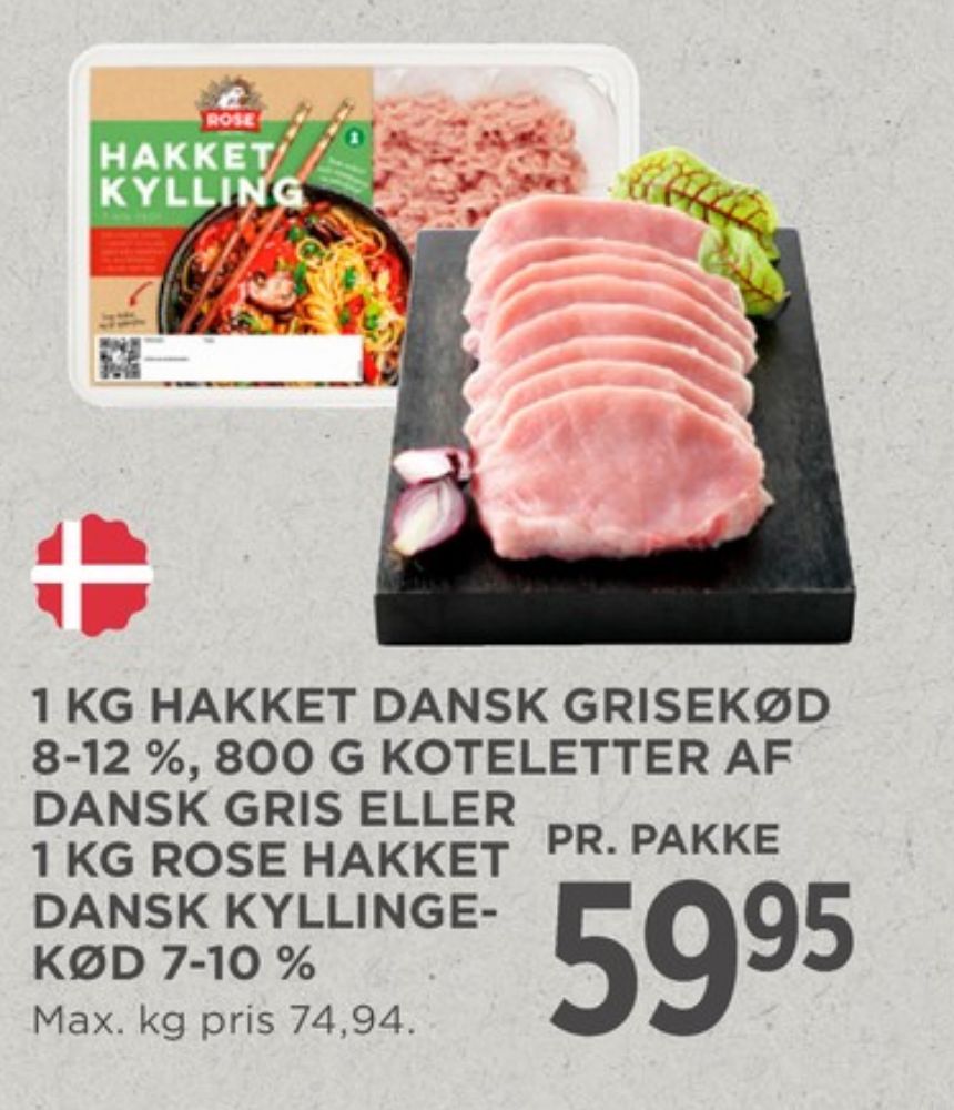 Hakket grisekød 8-12%