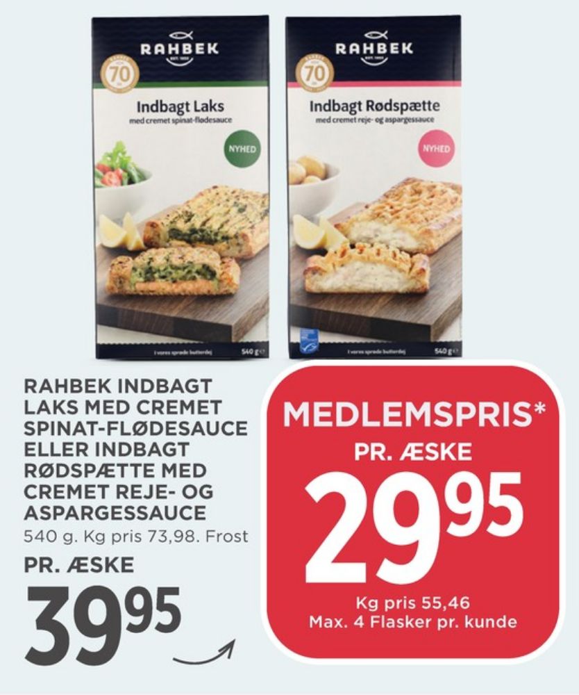 Rahbek, Indbagt Rødspætte med Cremet reje- og aspargessauce