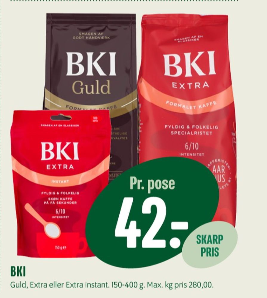 BKI Extra, Instant Kaffe