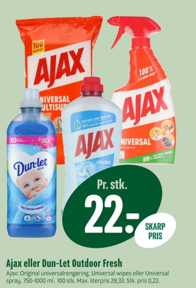 Ajax, Rengøringsservietter