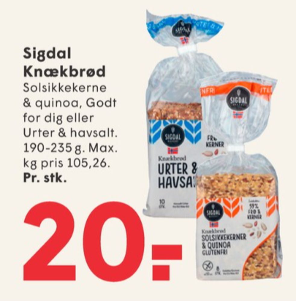 Sigdal, Urter & Havsalt knækbrød