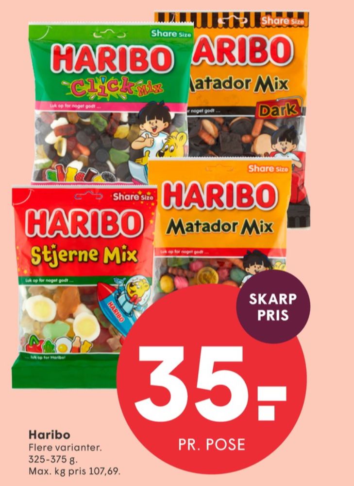 Haribo Stjernemix, Slikposer