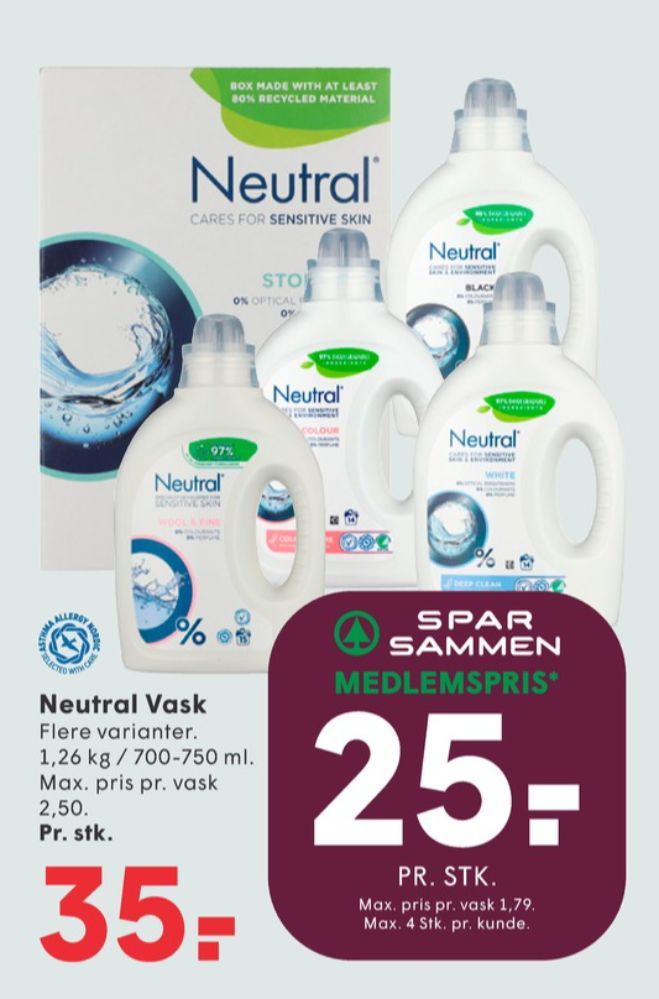 Neutral, Vaskemiddel-flydende