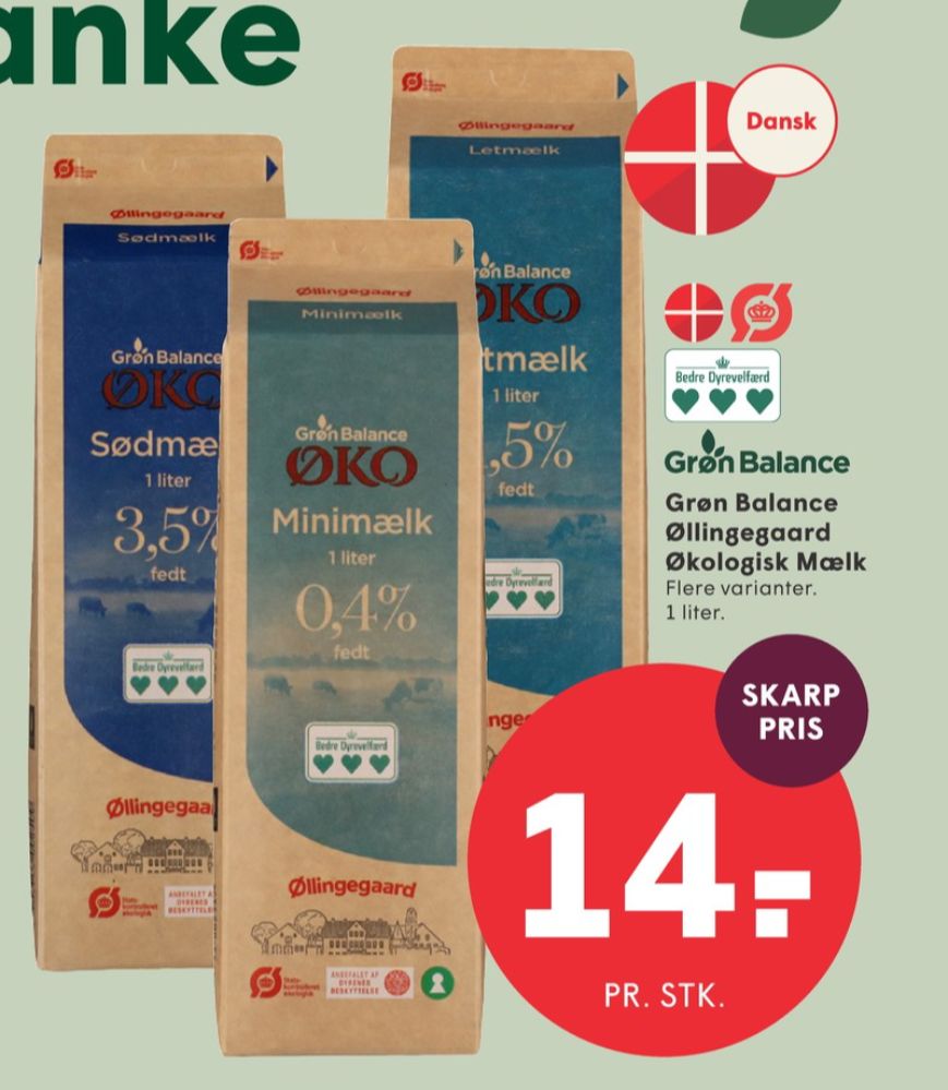 Grøn Balance Øllingegaard, Skummetmælk 0,1%