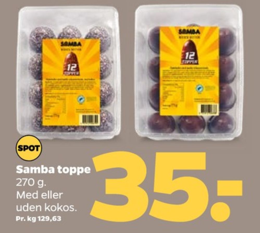 Samba Topper, Flødeboller Kokos