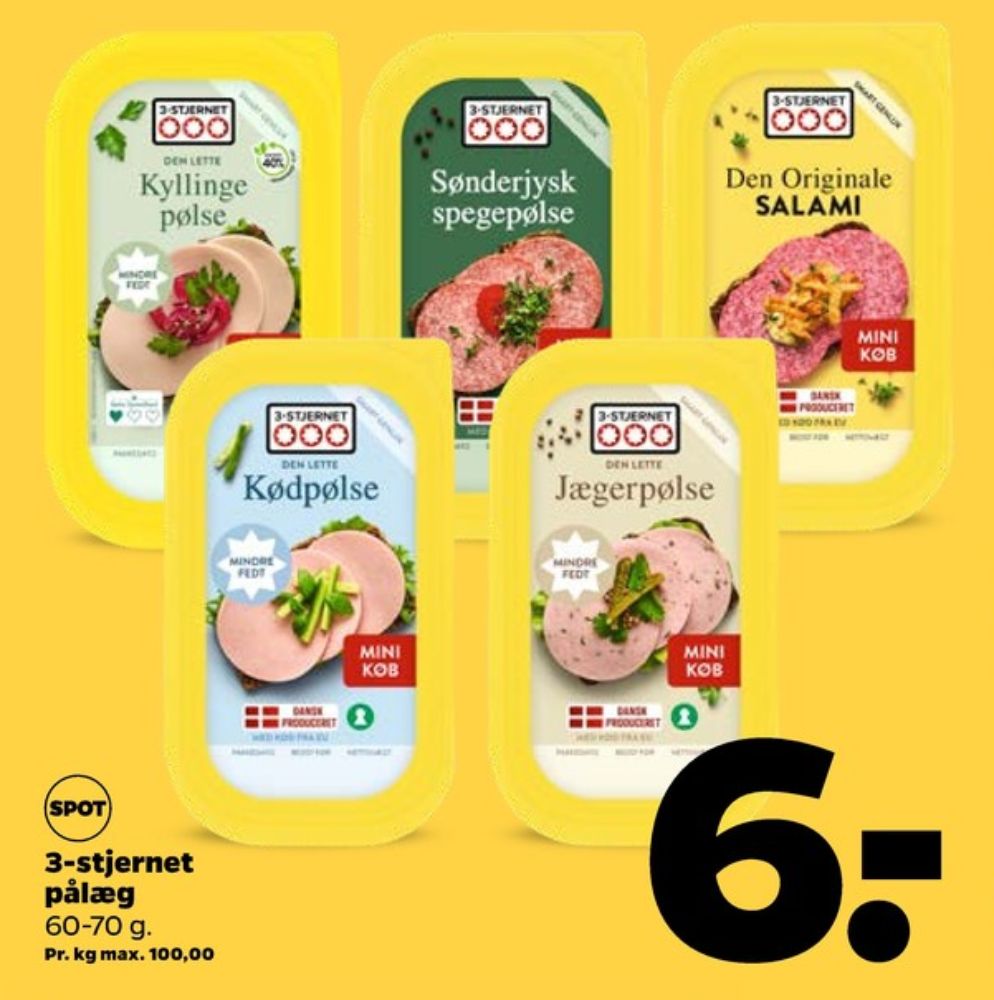 3-stjernet Gul bordpak, Sønderjysk Spegepølse