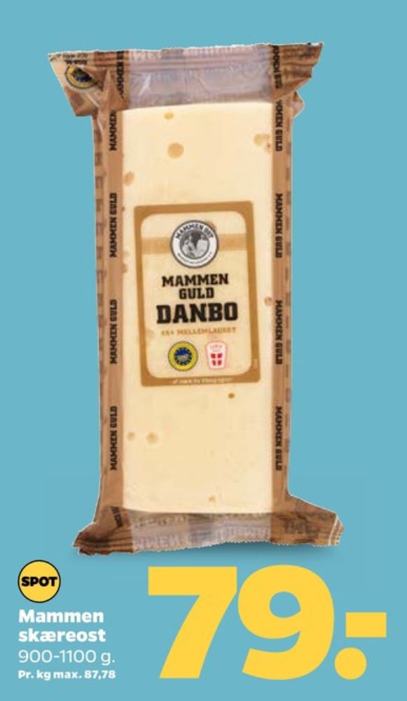 Mammen, Skæreost Danbo Mellemlagret 45+