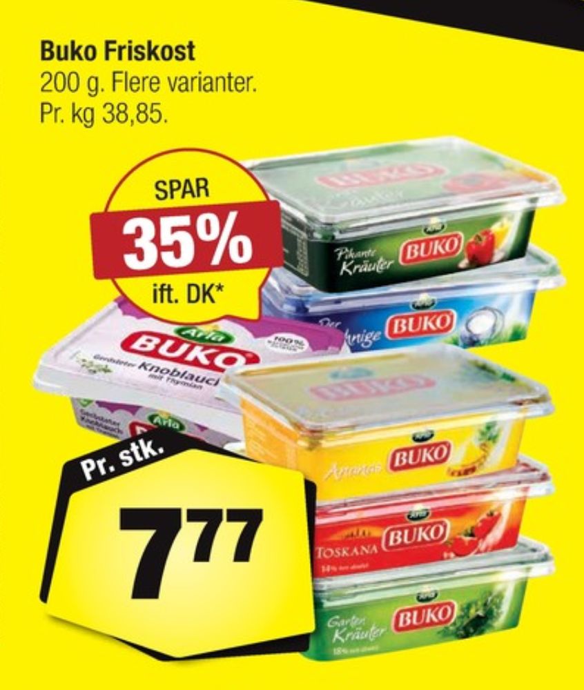 Buko, Smøreost Pikante Kräuter