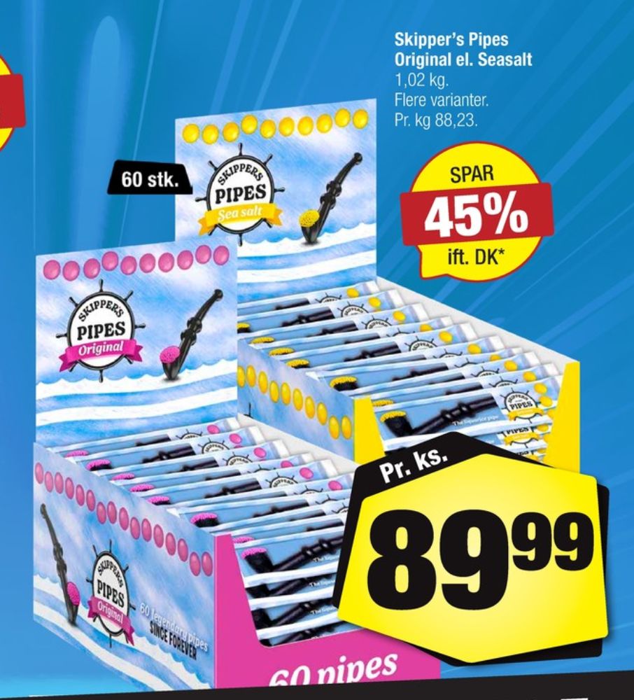 Skippers Pipes, Lakridspiber Seasalt