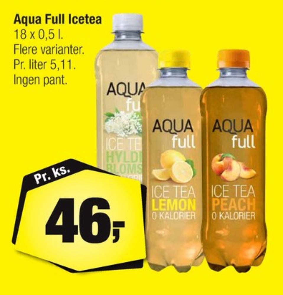 Aqua Full, Ice Tea Hyldeblomst 18 pk.