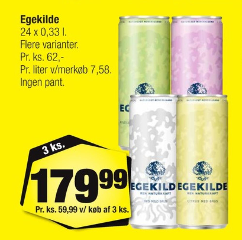 Egekilde Hyldeblomst-Lime, Mineralvand med brus 24 pk.