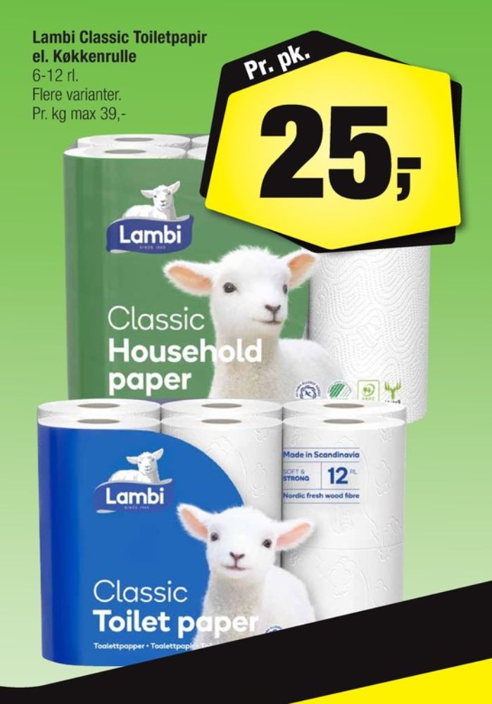 Lambi Classic, Toiletpapir