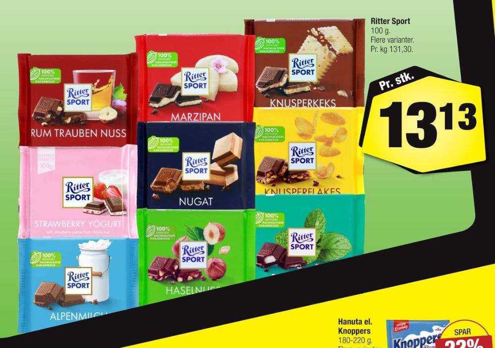 Ritter Sport, Chokoladeplade Haselnuss