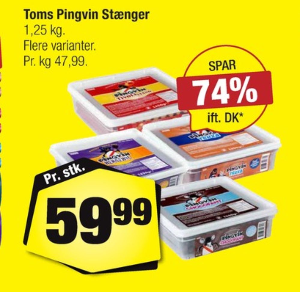 Toms Pingvin Heksehyl, Slikstænger