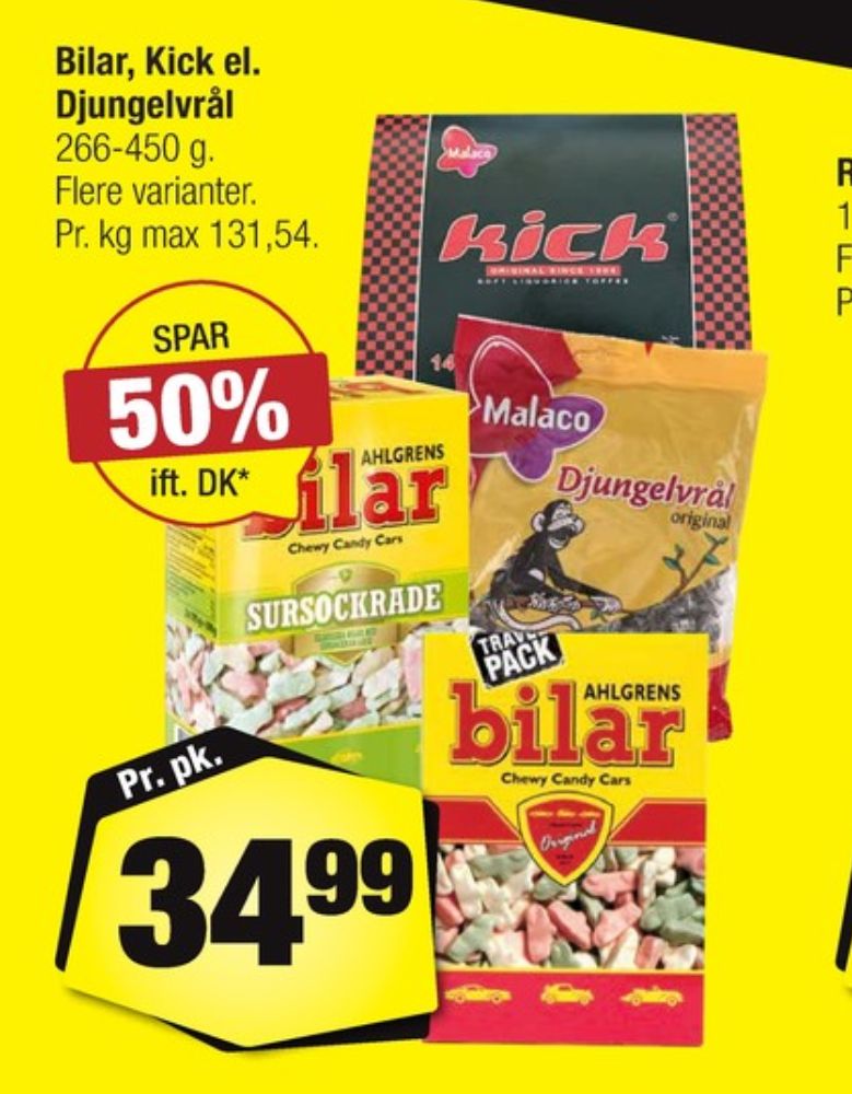 Malaco Kick, Lakridsstænger