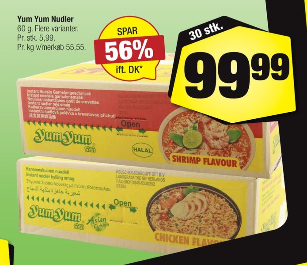 Yum Yum, Nudler Rejesmag