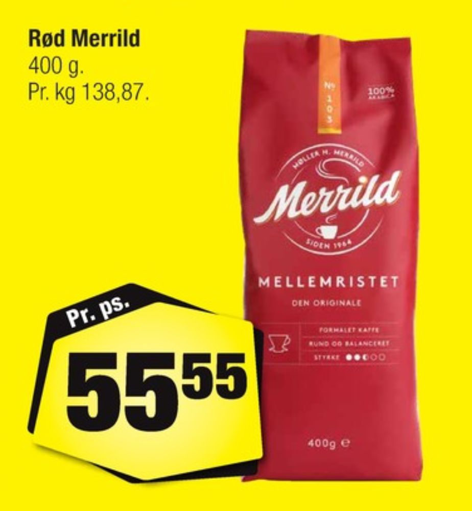 Merrild Mellemristet, Kaffe Formalet