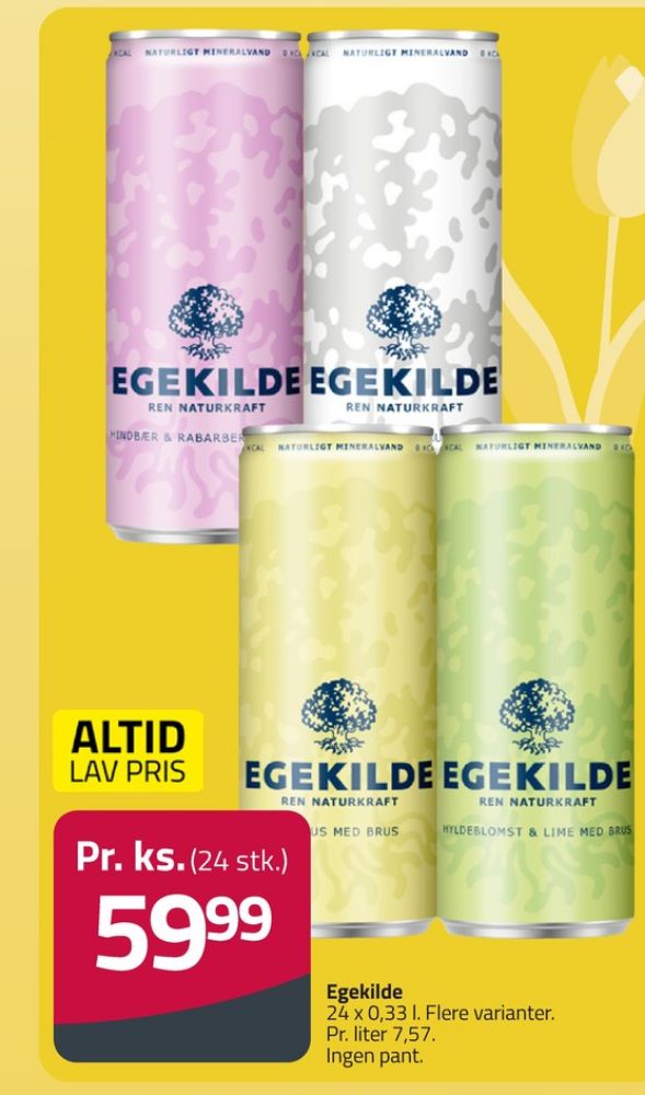 Egekilde Hyldeblomst-Lime, Mineralvand med brus 24 pk.