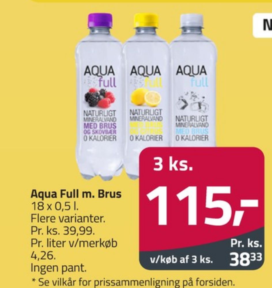 Aqua Full, Mineralvand med brus og citrus 18 pk.