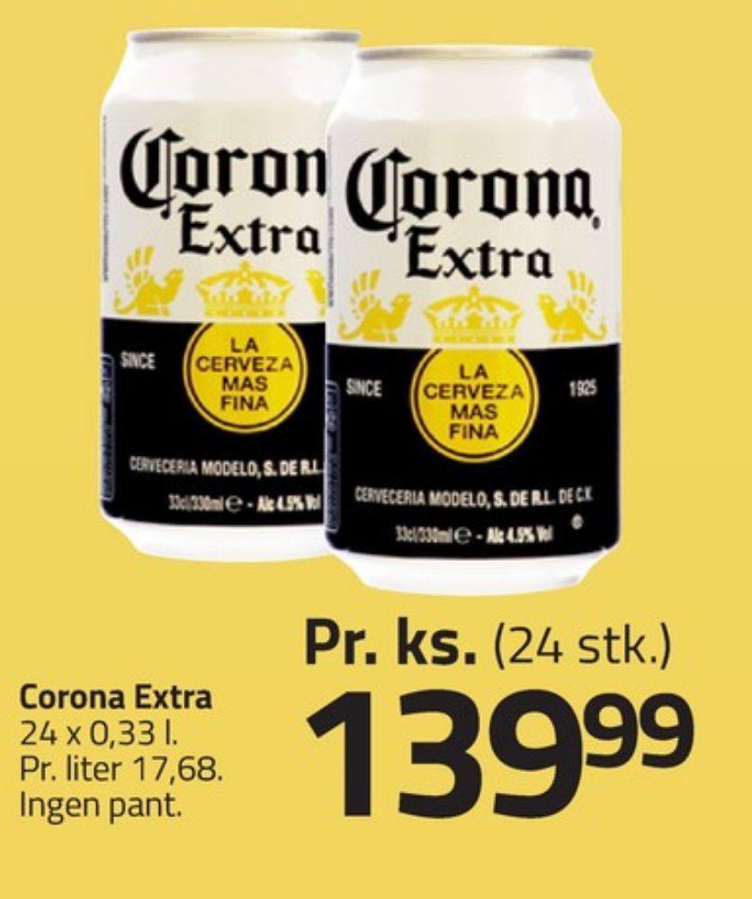 Corona Extra, Øl 24 pk.