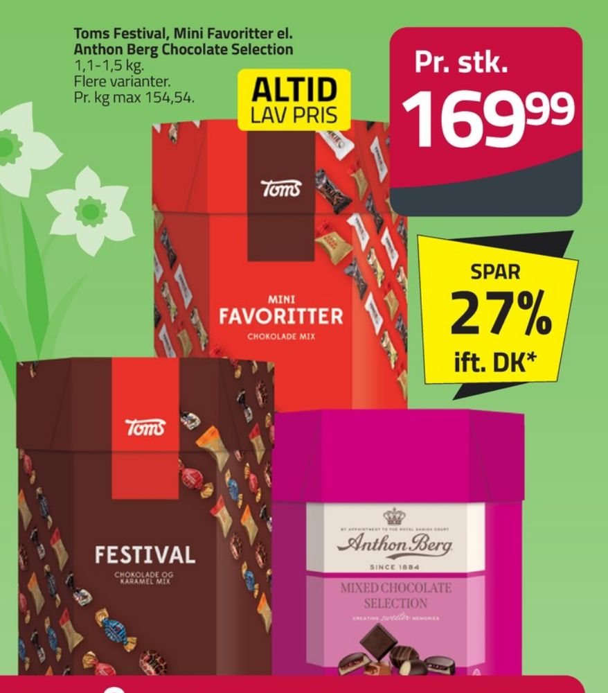 Toms Festival, Dessertchokolade