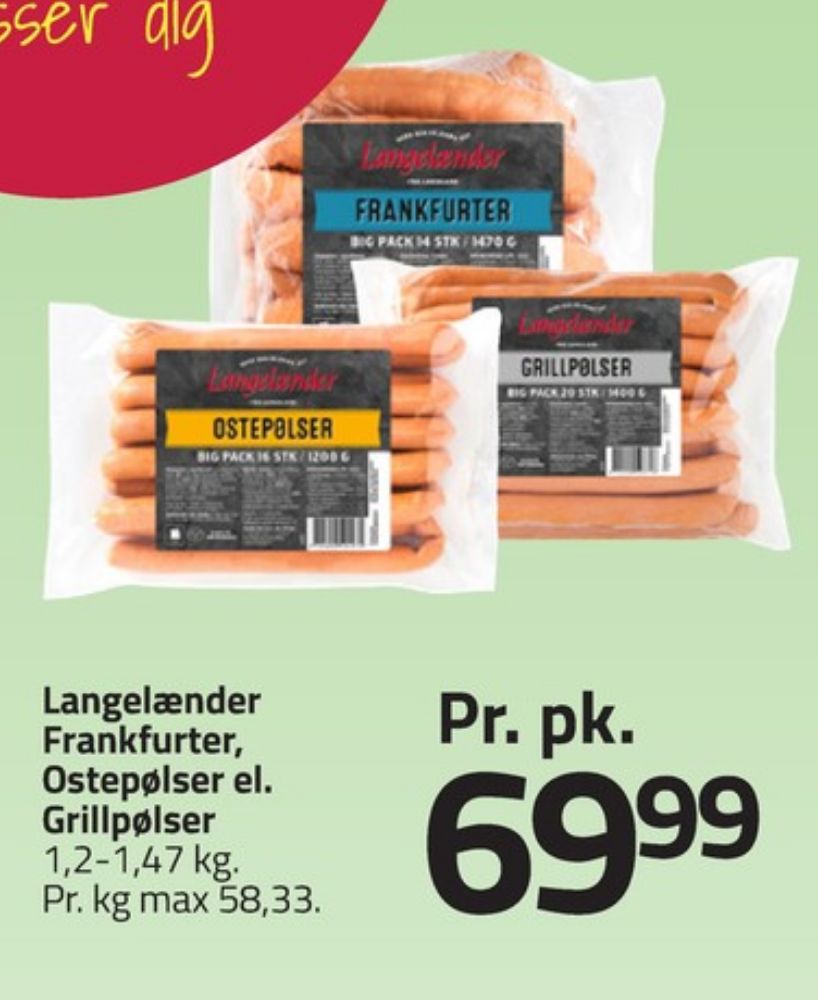 Langelænder, Grillpølser