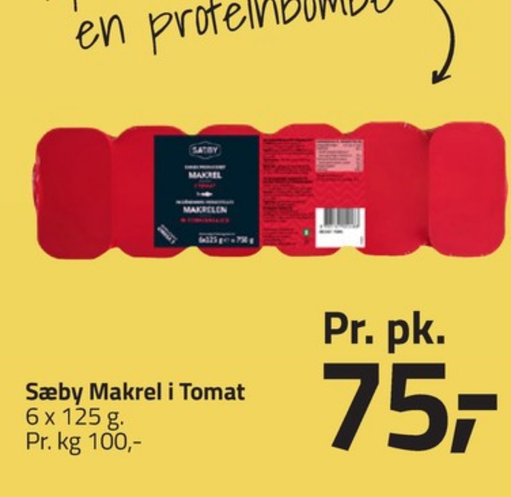 Sæby, Makrelfilet i Tomat