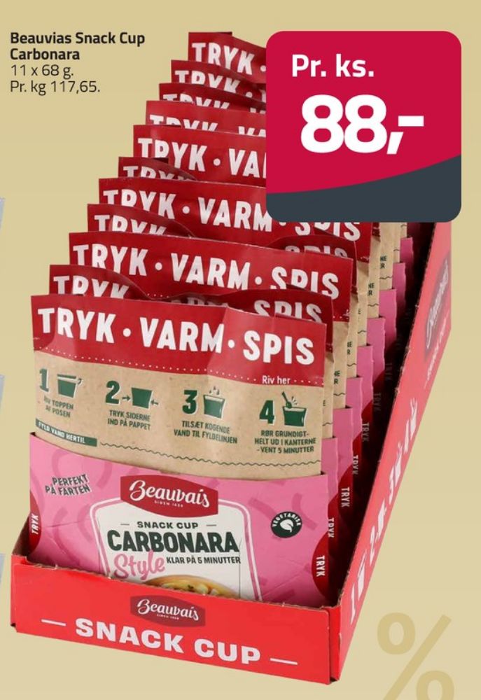 Beauvais, Snack Cup Carbonara