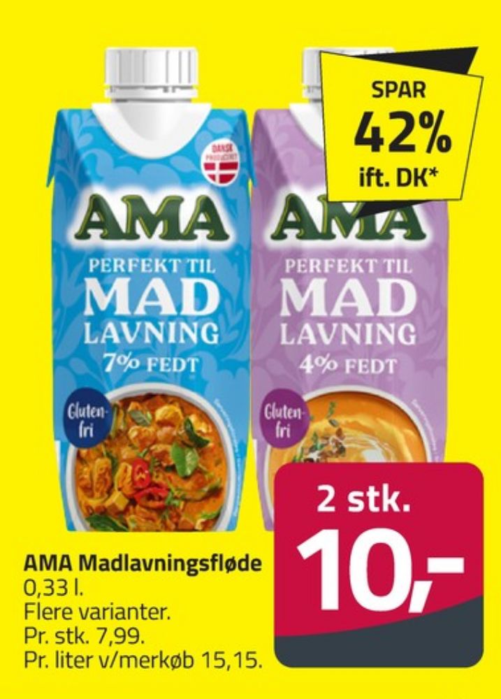 Ama, Madlavningsfløde 7 %