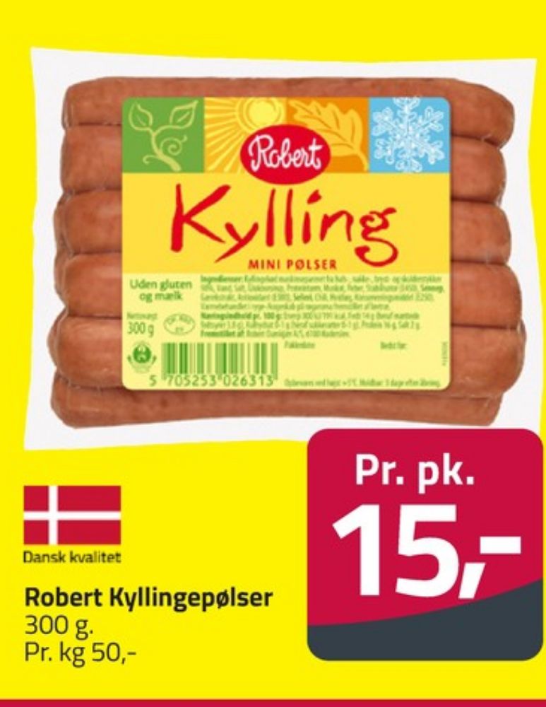 Robert, Kyllingepølser