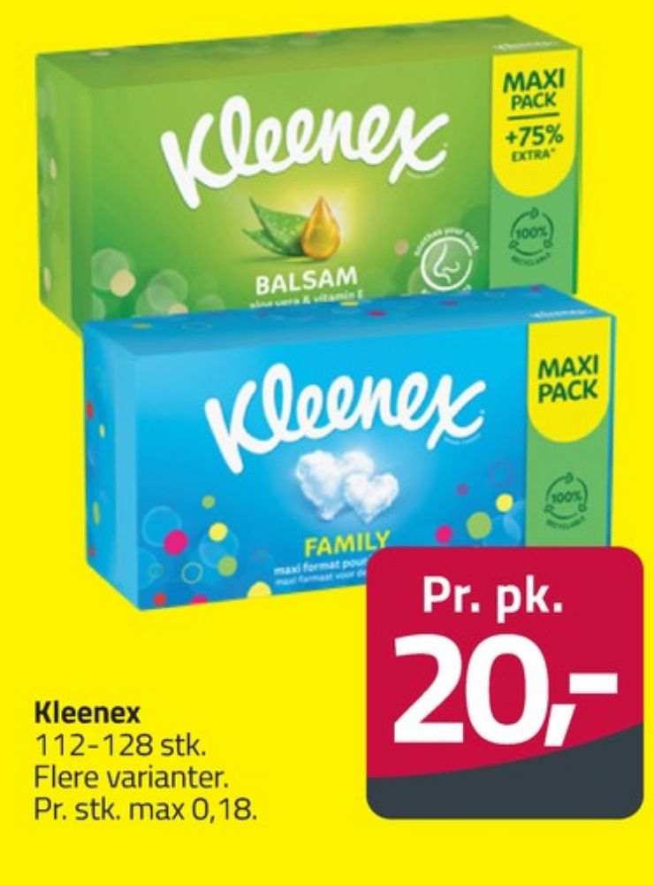 Kleenex, Lommetørklæder