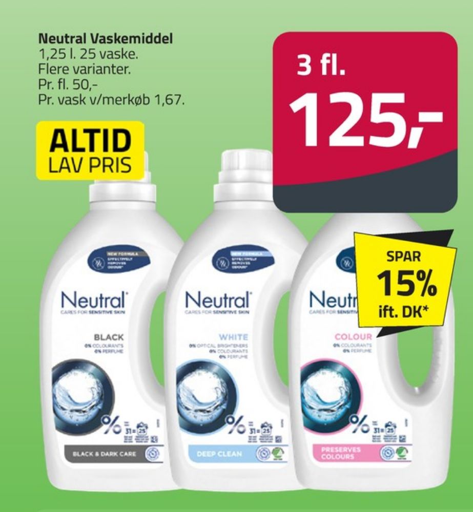 Neutral, Vaskemiddel-flydende