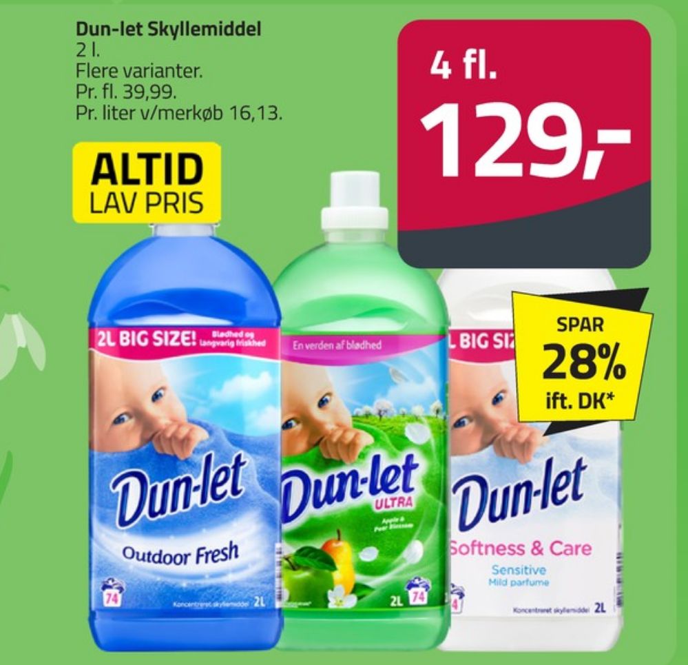 Dun-let, Skyllemiddel