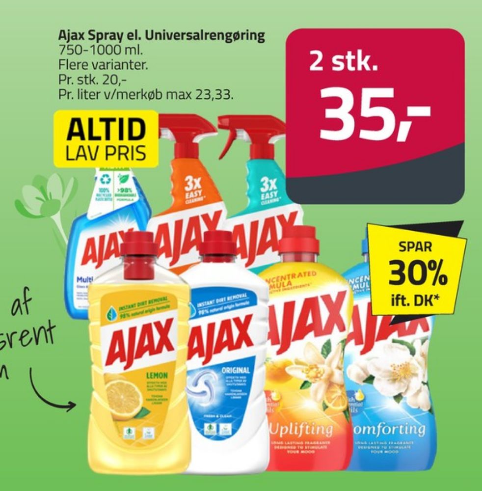 Ajax, Rengøring - universal