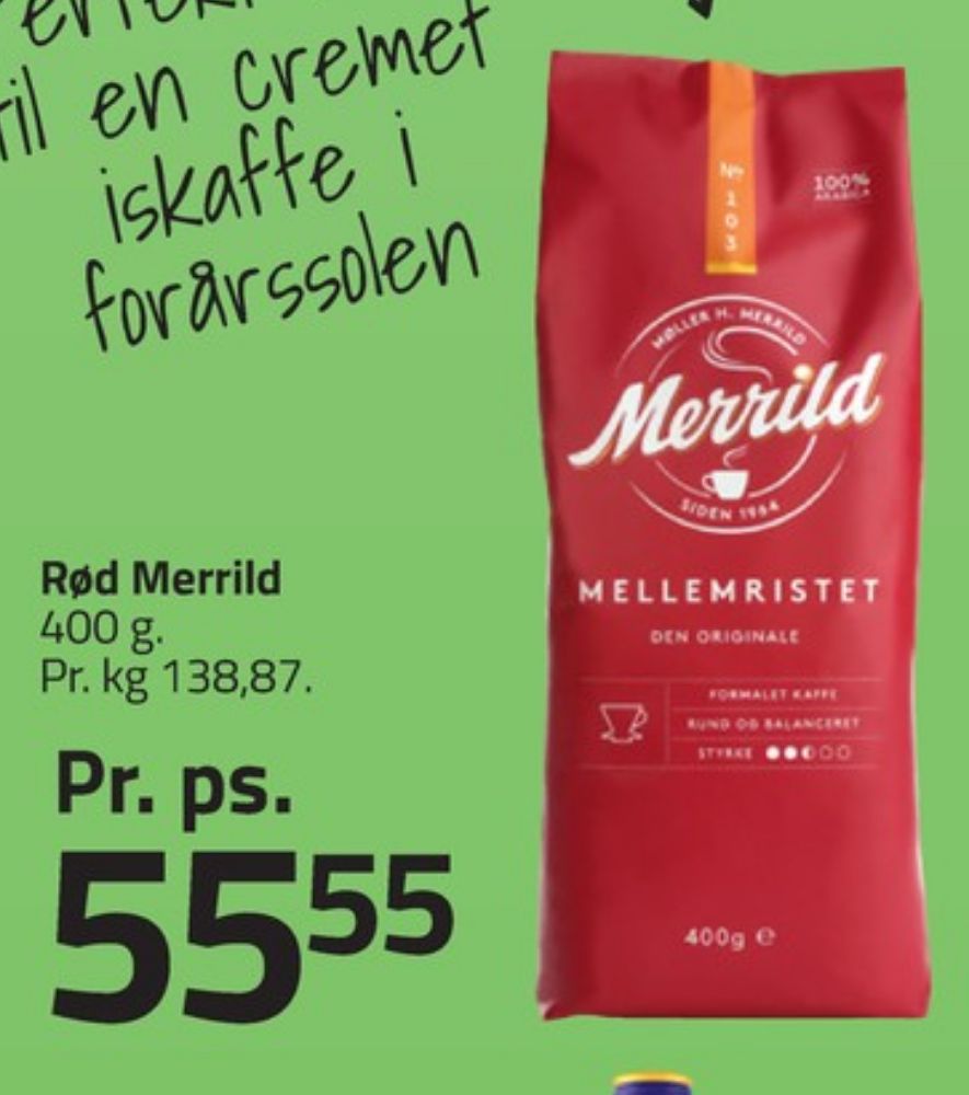 Merrild Mellemristet, Kaffe Formalet