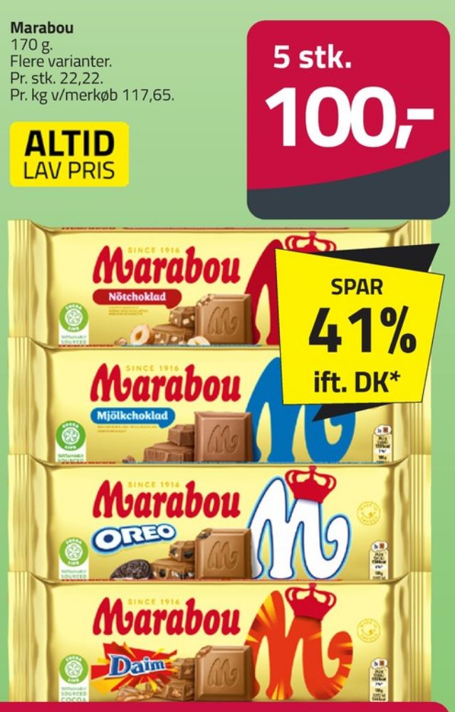 Marabou, Chokoladeplade Mjölk Choklad