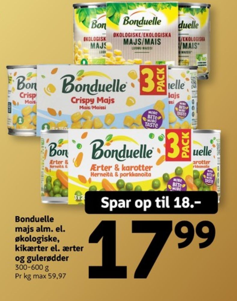 Bonduelle, Ærter & Karotter
