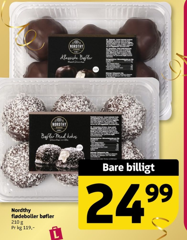 Nordthy, Flødeboller Bøfler Klassiske