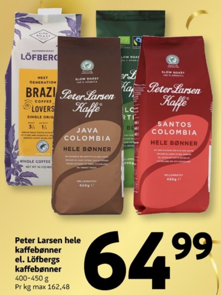 Peter Larsen Java Colombia, Kaffebønner