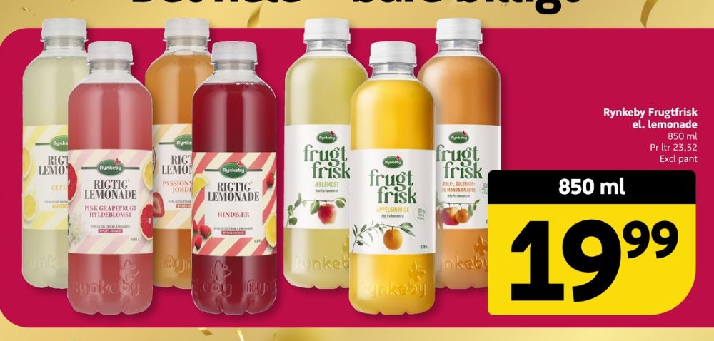 Rynkeby Rigtig Lemonade, Pink Grapefrugt Hyldeblomst Lemonade