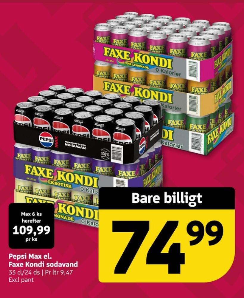 Faxe Kondi 0 Kalorier Appelsin, Appelsinsodavand 24 pk.