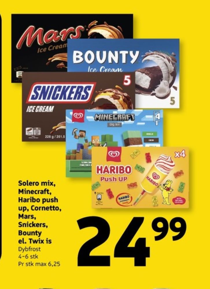 Frisko Haribo Push Up, Ispinde