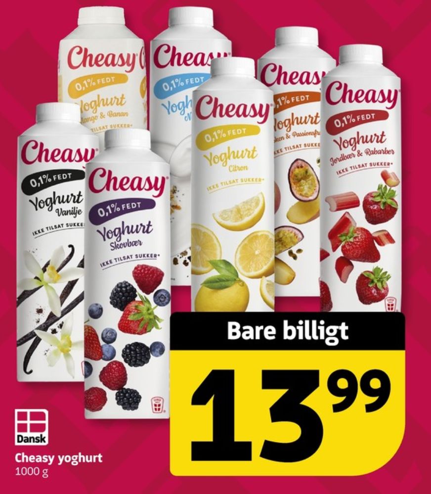 Cheasy, Fersken & Passionsfrugt Yoghurt 