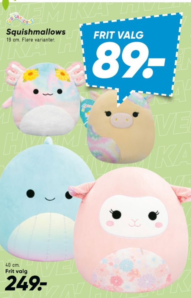 Squishmallows, Plysdyr