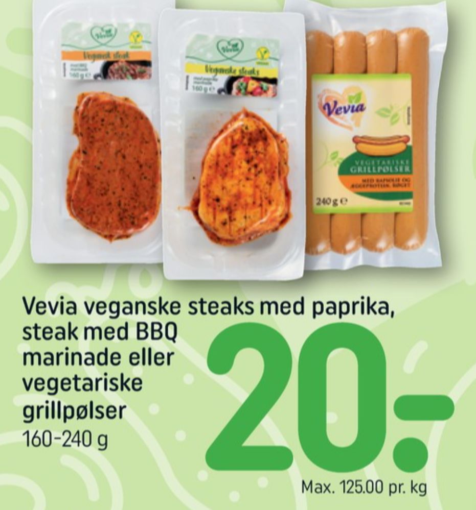 Vevia, Vegetarpølser