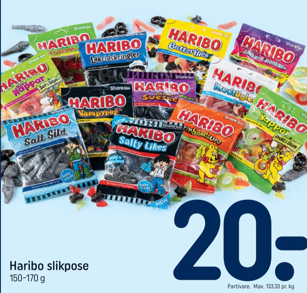 Haribo Stora Nappar Frukt & Skum, Slikposer