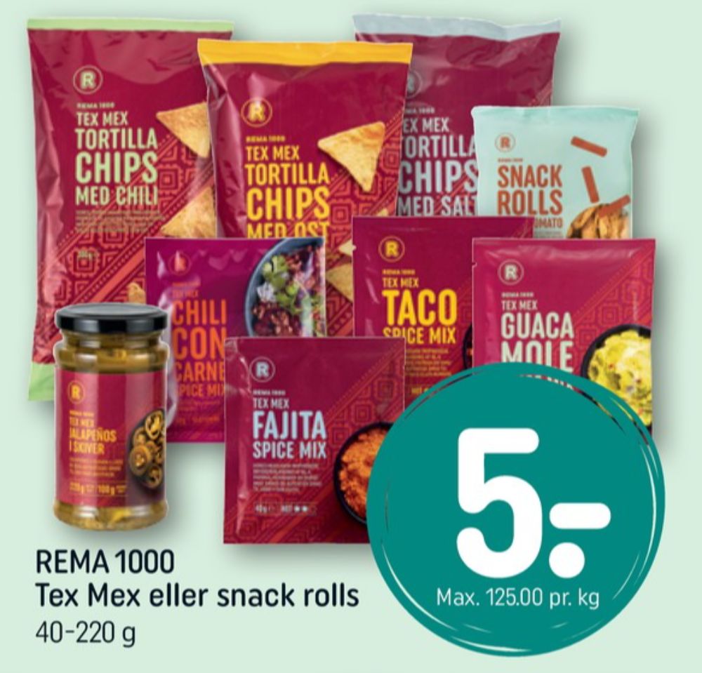Rema 1000, Tortillachips Salt