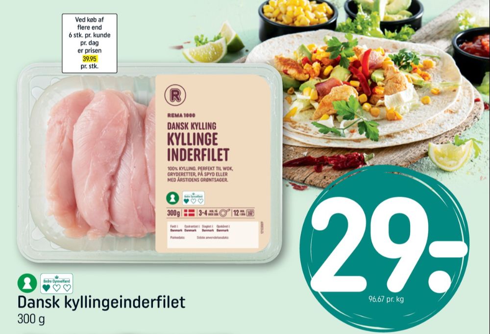 Rema 1000, Kyllingeinderfileter